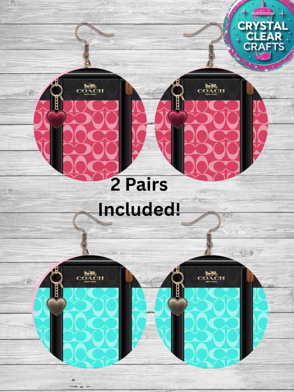 Two Pairs of Coach Earrings Custom